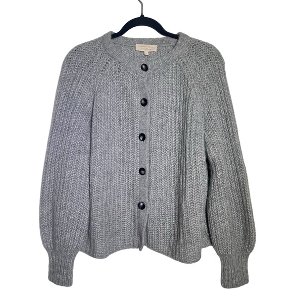 Sezane Sweaters - Sezane Emile Cardigan in Mottled Grey Small